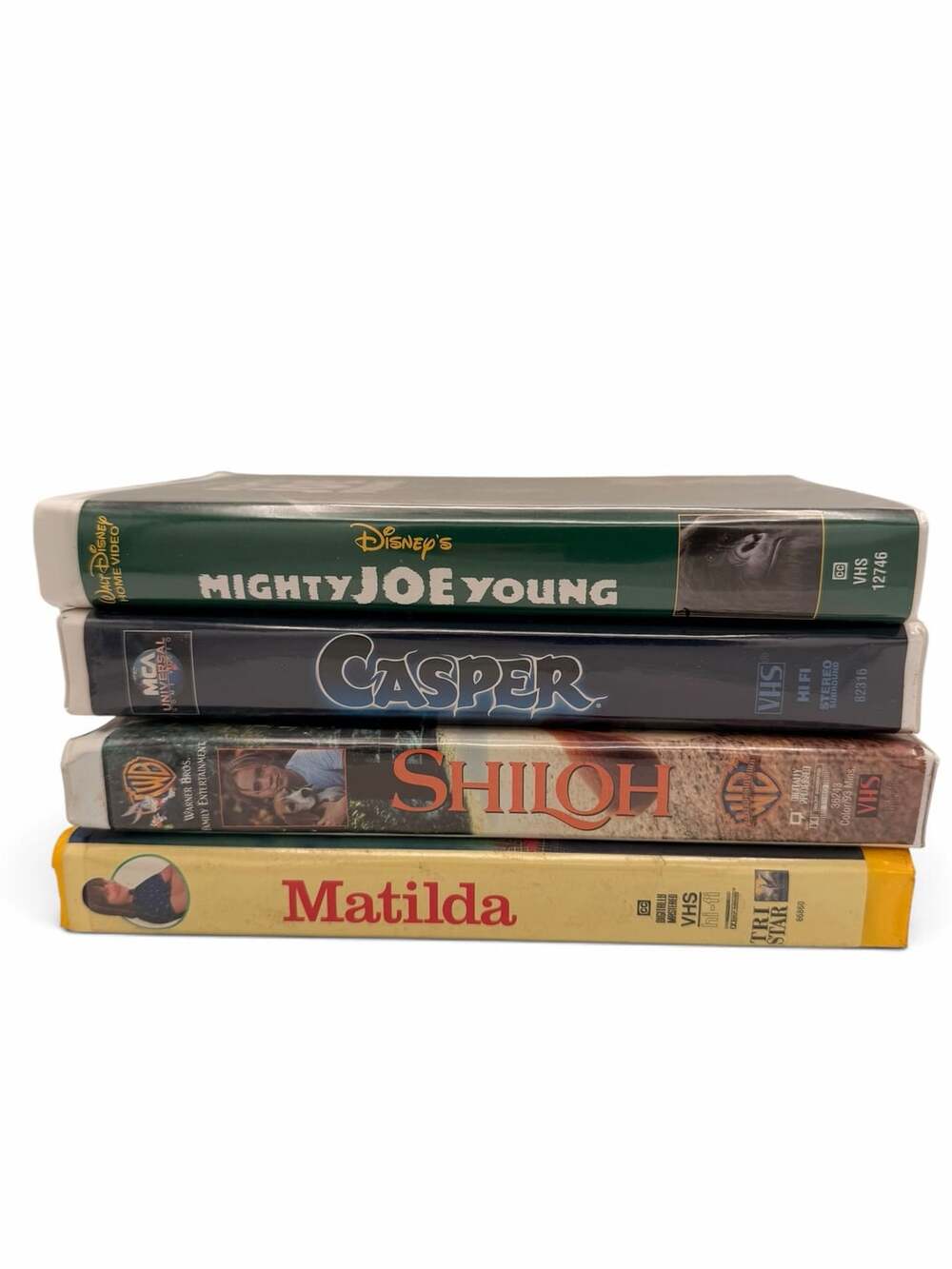 Family Movie 4 VHS Tapes Lot Mighty Joe Young Casper Shiloh Matilda